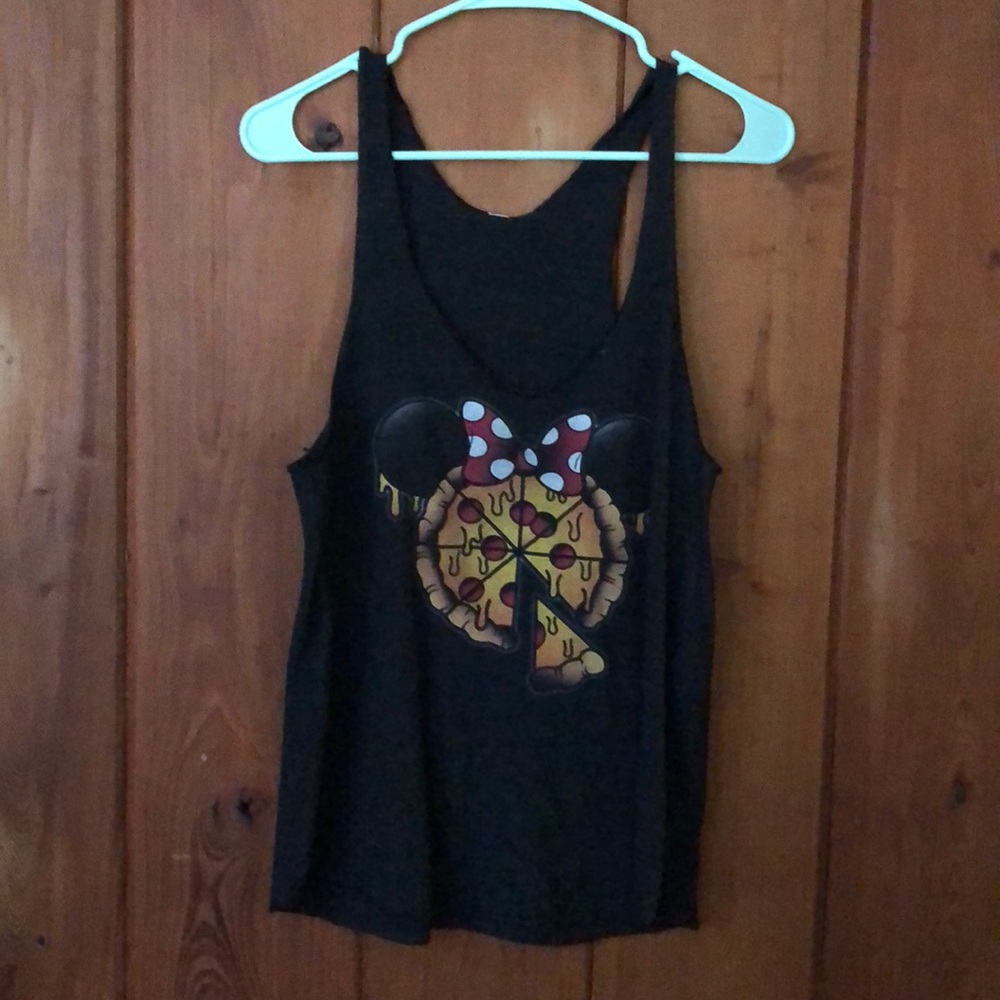 Minnie Mouse pizza racer back tank